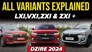 New Maruti Dzire 2024 All Variants Explained ।। 2024 Dzire variant Wise Features Explained ।। [upl. by Blanche]