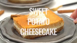 Sweet Potato Cheesecake Bars Recipe Video [upl. by Retsev796]