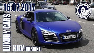 Luxury Cars in Kiev 160717 Audi R8 V10 Plus [upl. by Relly736]