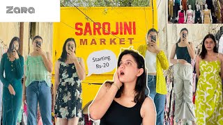 SAROJINI NAGAR MARKET DELHI  BEST SHOP OF GIRLS WEAR ZARA DUPES  NEW COLLECTION BIRTHDAY [upl. by Finegan]