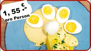 Unter 2 EUR kochen geht das  Saure Eier in Senfsoße [upl. by Margreta]