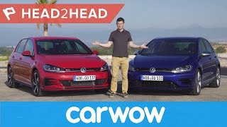 Volkswagen Golf R vs Golf GTI Performance 2018 review  Head2Head [upl. by Acsot]