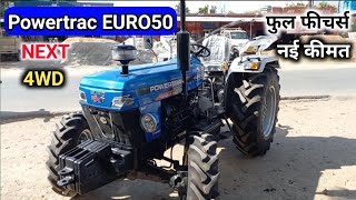 Powertrac EURO50 Next 4WD full review and Price 2022 [upl. by Yeorgi]