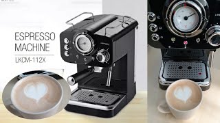 How to use Lebensstil Expresso Machine Model LKCM112X [upl. by Jan982]