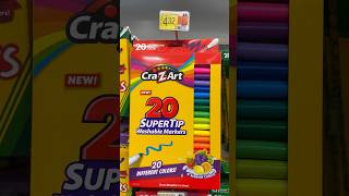 Good price 💲CraZArt amp Crayola 20 Markers 🎨 Walmart Art Coloring Shopping [upl. by Nnayt]