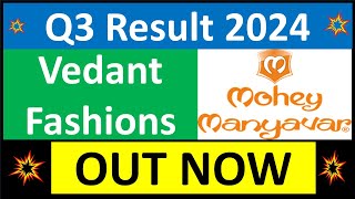 VEDANT FASHIONS Q3 results 2024 MANYAVAR results today VEDANT FASHIONS Share News  MANYAVAR Share [upl. by Ajiram676]