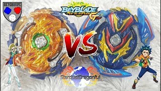 Wizard Fafnir Stardust VS Slash Valkyrie Allan Beyblade Burst GT Battle EPIC [upl. by Coniah784]