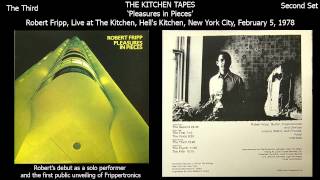 Robert Fripp  The Third from Pleasures in Pieces  Live at The Kitchen NYC 1978 [upl. by Talyah]