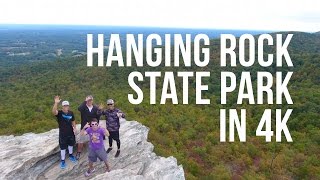 Hiking Hanging Rock State Park North Carolina Aerial Drone Tour 4K [upl. by Quince95]