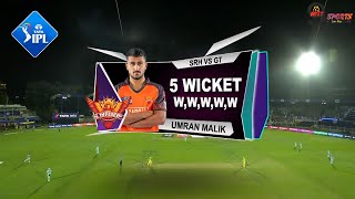 GT vs SRH UMRAN MALIK 5 WICKETS HIGHLIGHTS 2022  GUJARAT vs HYDERABAD HIGHLIGHTS GTvSRH [upl. by Ztnaj61]