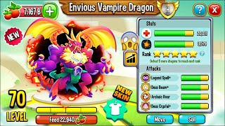 Dragon City Envious Vampire Dragon NEW LEGENDARY  EXCLUSIVE DRAGON 2020 😱 [upl. by Tenahs641]