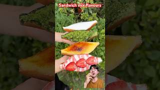 Sandwich mix flavours ‼️ 揚げたて sandwich sandwichrecipe sandwiches food recipe [upl. by Eimmot]