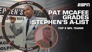 Pat McAfee GRADES Stephens AList 👀  First Take [upl. by Marl]