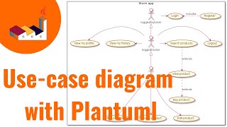 How to make a usecase diagram with Plantuml [upl. by Ellehcyar]