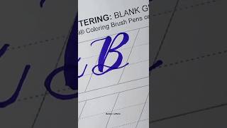 Calligraphy Brush Lettering Capital Alphabet Practice for Beginners  Belles Letters shorts [upl. by Jarv665]