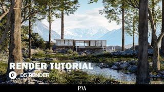 LEARN WITH ME D5 RENDER TUTORIAL  Exterior scene 12 [upl. by Anirb]