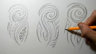 Tribal Half Sleeve Sketching  Tattoo Designs Ideas [upl. by Herta]