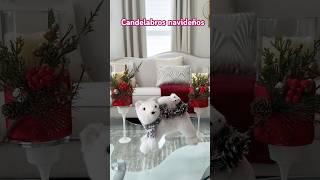 Candelabros navideños🎄diycandelabrosnavideños ideas christmas shortvideo [upl. by Sidwohl]