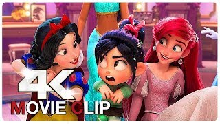 Full Disney Princesses Scene WRECK IT RALPH 2 2018 Movie CLIP 4K [upl. by Atwekk924]