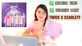 VIDEO REACTION amp UNBOXING PAKET SCARLETT X TWICE  REVEAL YOUR BEAUTY WITH SCARLETT [upl. by Akimik]