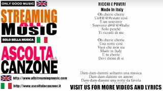 Ricchi E Poveri  Made In Italy Lyrics  Testo [upl. by Libove525]