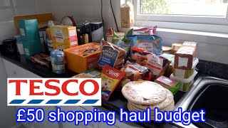 Tesco £50 budget mini shopping haul [upl. by Yregram]