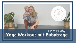 Yoga mit Kind  Workout mit BabyTrage  Fit nach der Geburt [upl. by Euqinommod]