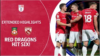 🤯 RED DRAGONS HIT SIX  Wrexham v Morecambe extended highlights [upl. by Mckee]