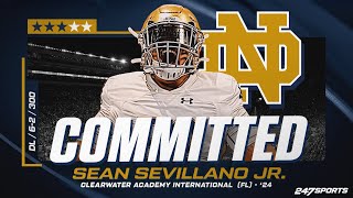 WATCH Sean Sevillano Jr commits to Notre Dame LIVE on 247Sports [upl. by Riki719]