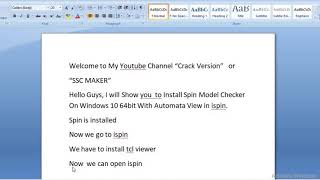 How to install Spin Model Checker  ispin  Software in Windows 10 [upl. by Ateekal117]