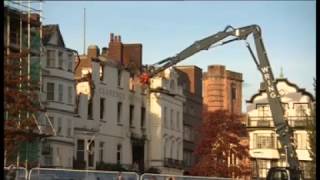 Royal Clarence Hotel in Exeter demolished after blaze [upl. by Wyon]