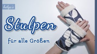 Stulpen Armstulpen nähen für alle Größen [upl. by Wehttan]