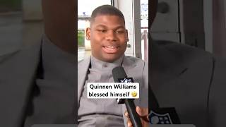 Never forget when Quinnen Williams blessed and thanked himself mid sentence 😂 via nyjets nfl [upl. by Ailec]