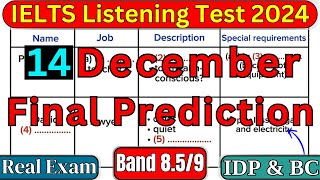 16 NOVEMBER 2024 IELTS LISTENING TEST WITH ANSWERS  IELTS 2024  IDP amp BC [upl. by Analim]