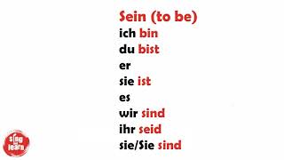 Das Verb SEIN Konjugation Lied  Verb to be in German conjugation song [upl. by Oniuqa]