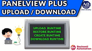 🔵✅PANELVIEW PLUS UPLOAD  DOWNLOAD  RESTORE  CREATE RUNTIME [upl. by Atarman]