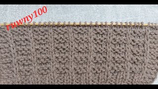 1021Strickmuster aus 4 M und 4 ReihenStricken für AnfängerTutorial Handarbeit [upl. by Rajiv]