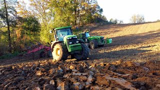 Ciężki teren  Orka zimowa  2x John Deere [upl. by Llabmik]