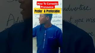 How To Correctly Pronounce Prefer and Preferable english learnenglish shorts fypシ゚viral [upl. by Nirret44]