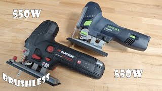 Festool PS 420 EBQ vs Parkside Performance PPSTK 550 A1 Jigsaw [upl. by Ainafetse]