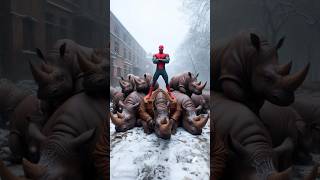 SpiderMan and Superman vs Witch fight battle spiderman superman animals wolverine [upl. by Donella68]