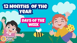 Months of the Year and Days of the Week song  12 Months of the Year  7Days in a Week  Toddlers [upl. by Asaph882]