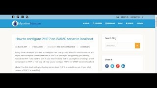 Configure PHP 7 in WAMP Server in Localhost  Upgrade your PHP version [upl. by Rajiv]