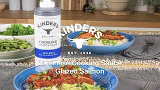 Kinders Japanese Cooking Sauce amp Glaze Japanese Glazed Salmon with Cabbage amp Rice [upl. by Ellimahs]