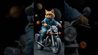 Cats hobby of riding a motorcycle trending catsort cat sort catlover virelshorts [upl. by Hoppe]