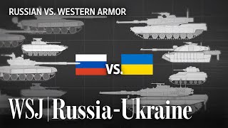 Abrams Leopard and Challenger 2 vs T72 How Western Tanks Compare to Russia’s Armor  WSJ [upl. by Inohs]