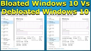 Difference Between Bloated and Debloated Windows 10 1903 2019 May Update [upl. by Rocray]