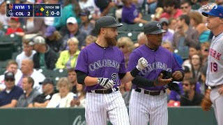 NYMCOL Lucroy singles for first hit with Rockies [upl. by Frasco]