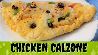 Easy Cheesy Chicken Calzone  Homemade Calzone In Frying Pan No oven calzone [upl. by Nnaassilem]