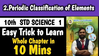 10th Science 1Chapter No 2 Periodic Classification of Elements Easy Trick to Learn Whole Chapter [upl. by Calhoun617]